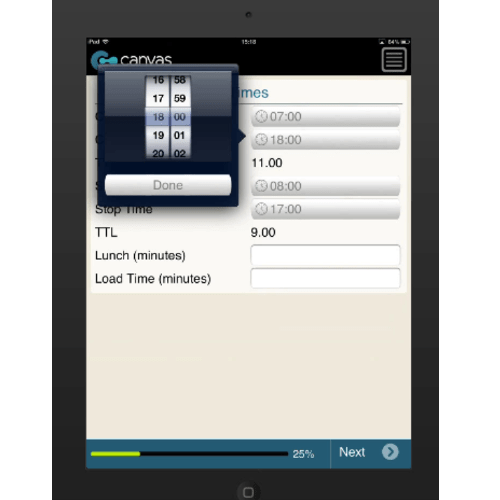 Driver's Daily Log Form Mobile App iPhone, iPad, Android