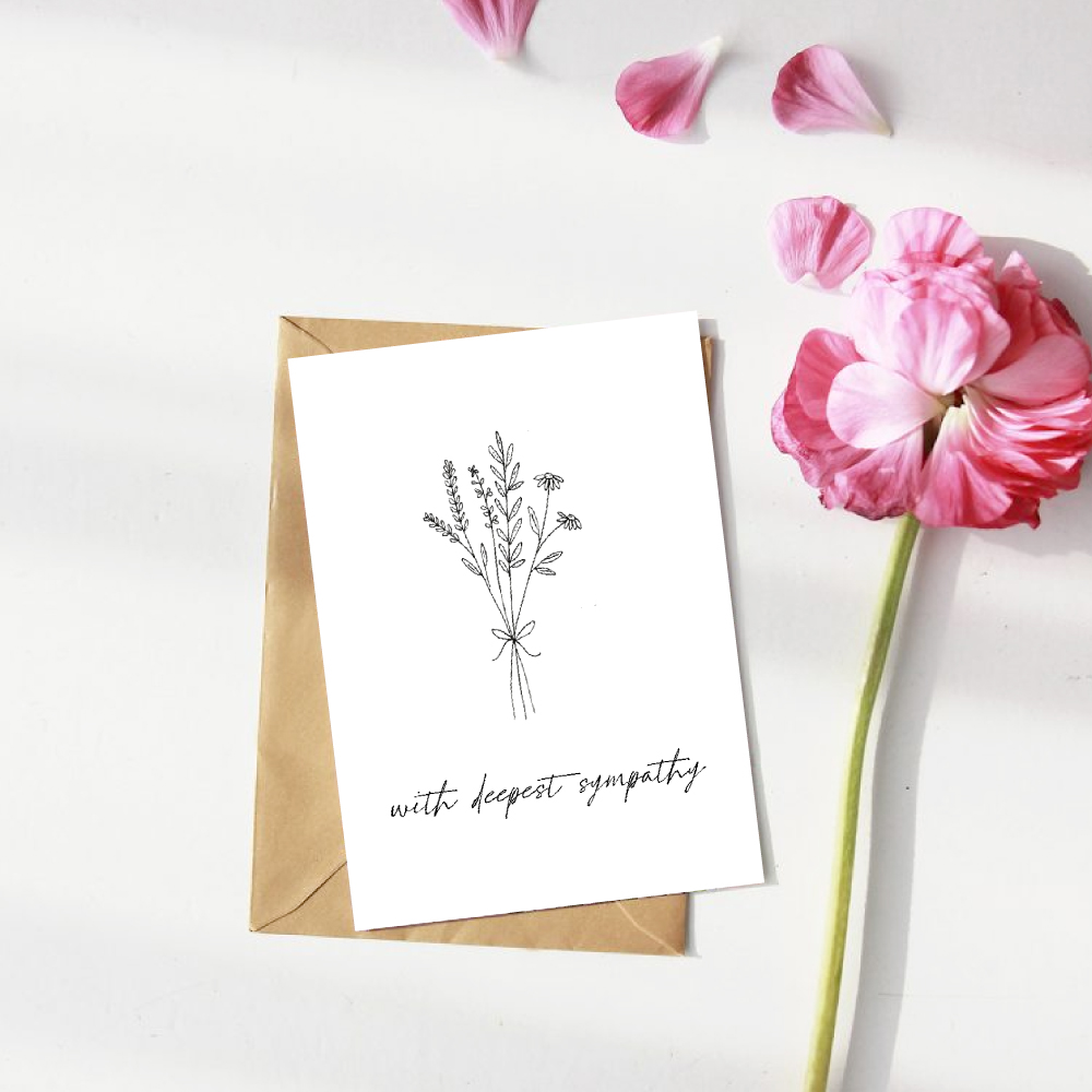 Sympathy Card With Deepest Sympathy GO DELIVERY