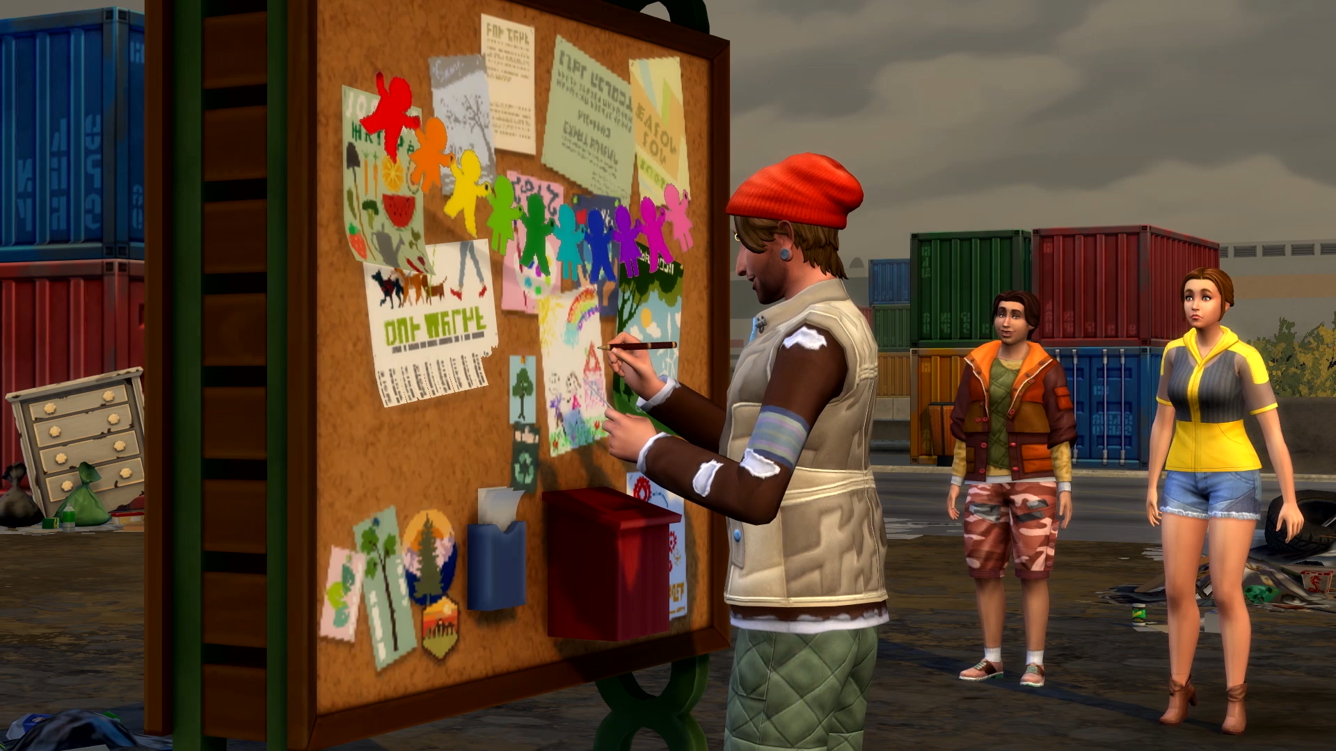 an environmentalist in new Eco Lifestyle pack for The Sims 4