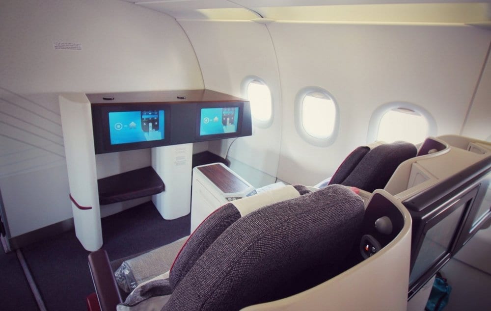Review Qatar Airways (Swanky) A320 Flat Bed Business Class In 360