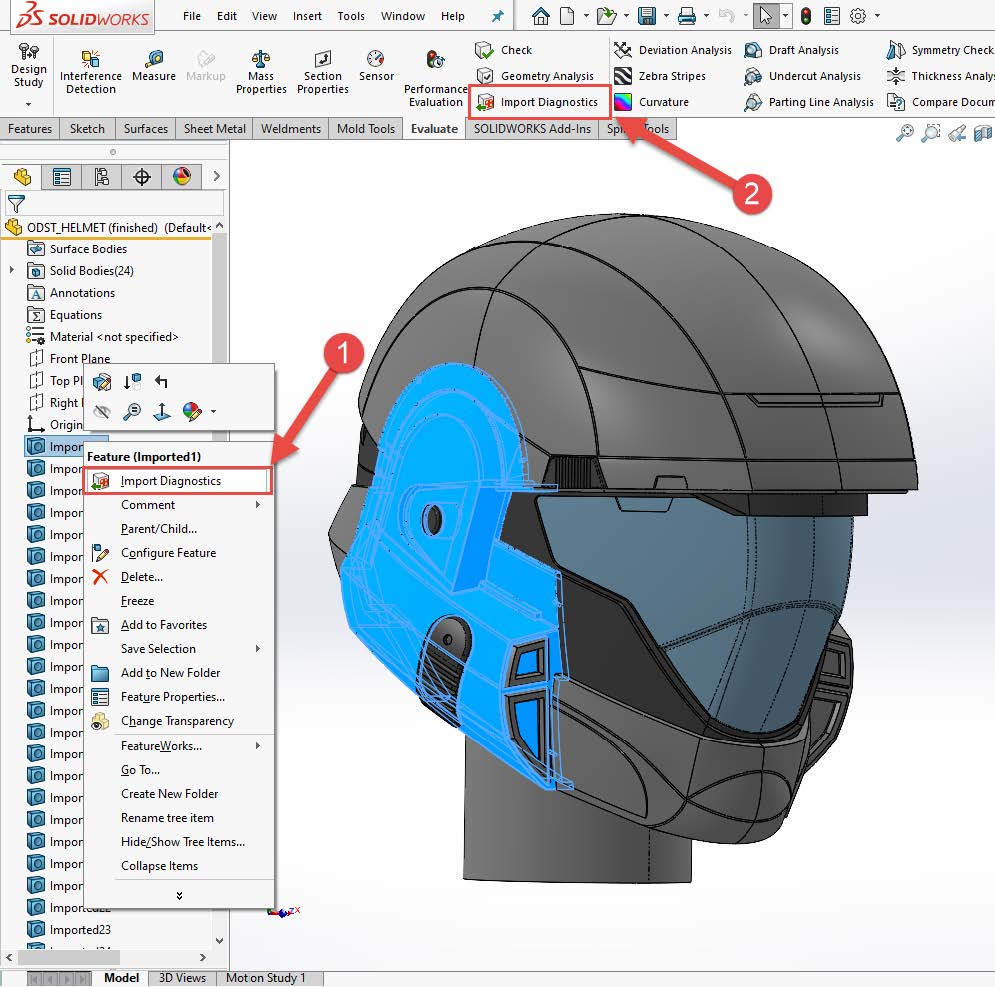 How to Use the Import Diagnostics Tool in SOLIDWORKS GoEngineer