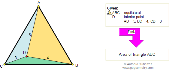 Online Geometry Tutoring Problem 102. Equilateral Triangle Area
