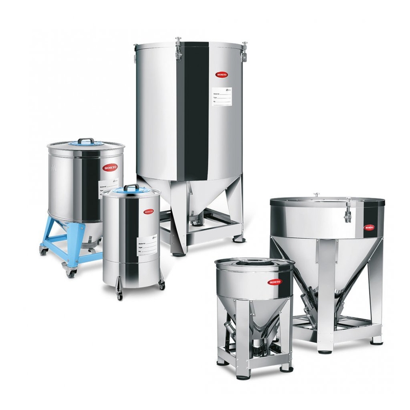 Indoor storage bins and silos