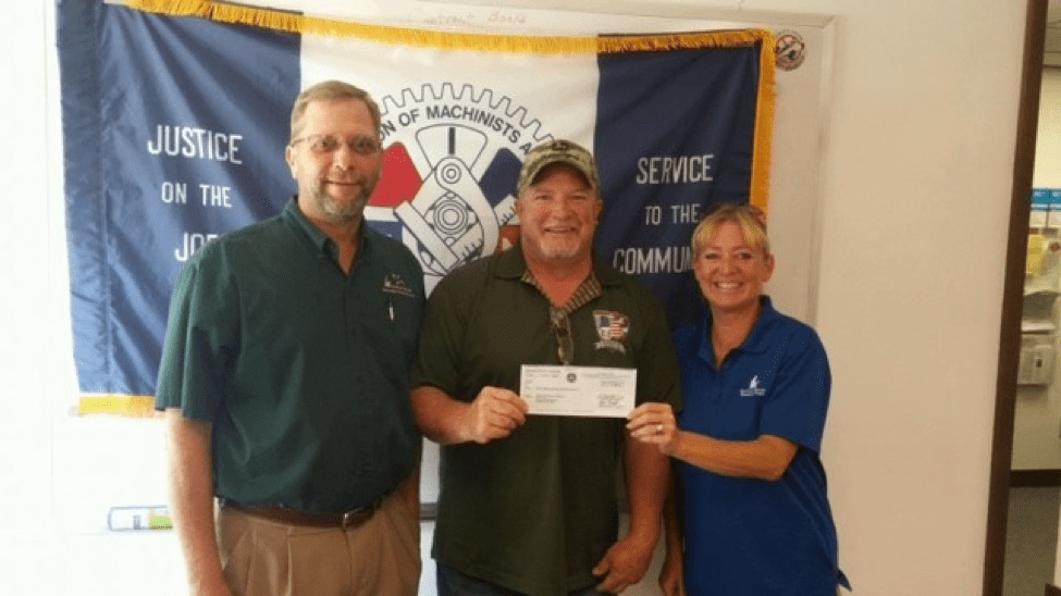 IAM Donates 2K to Horicon, Wisconsin Veteran Event IAMAW Local Lodge