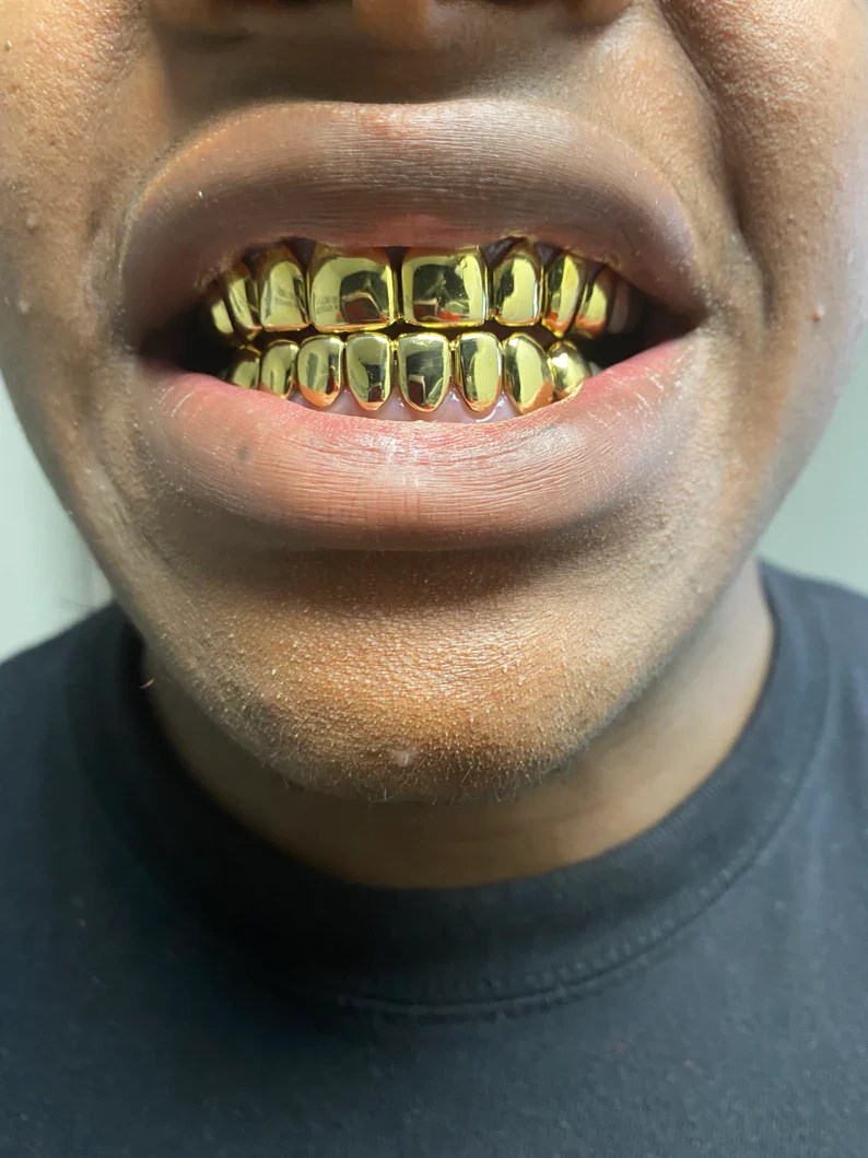 18kt gold per tooth (pullouts) Grills Gold2ink
