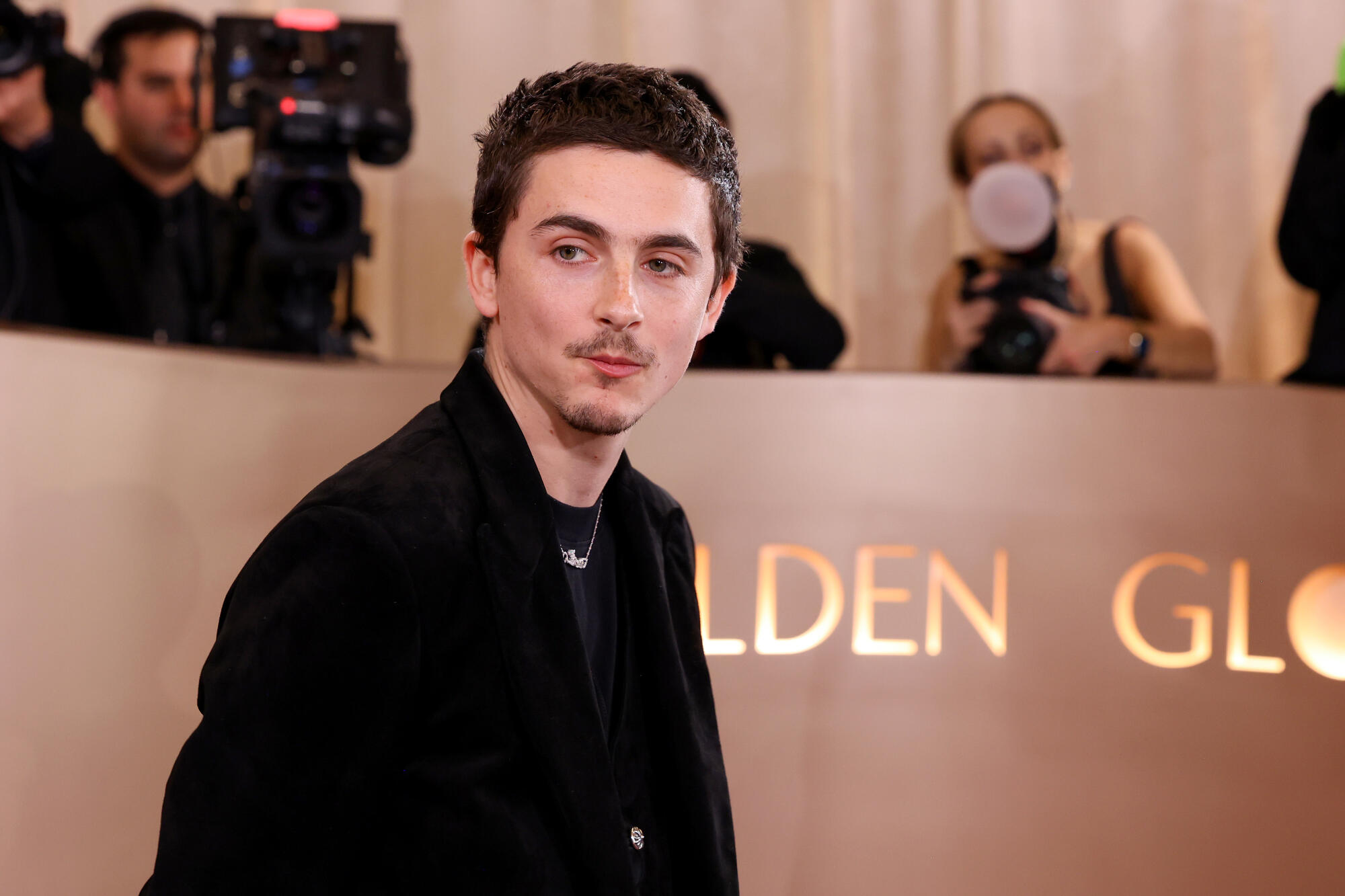 Timothe Chalamet Wins Best Actor Musicalcomedy At Golden Globes