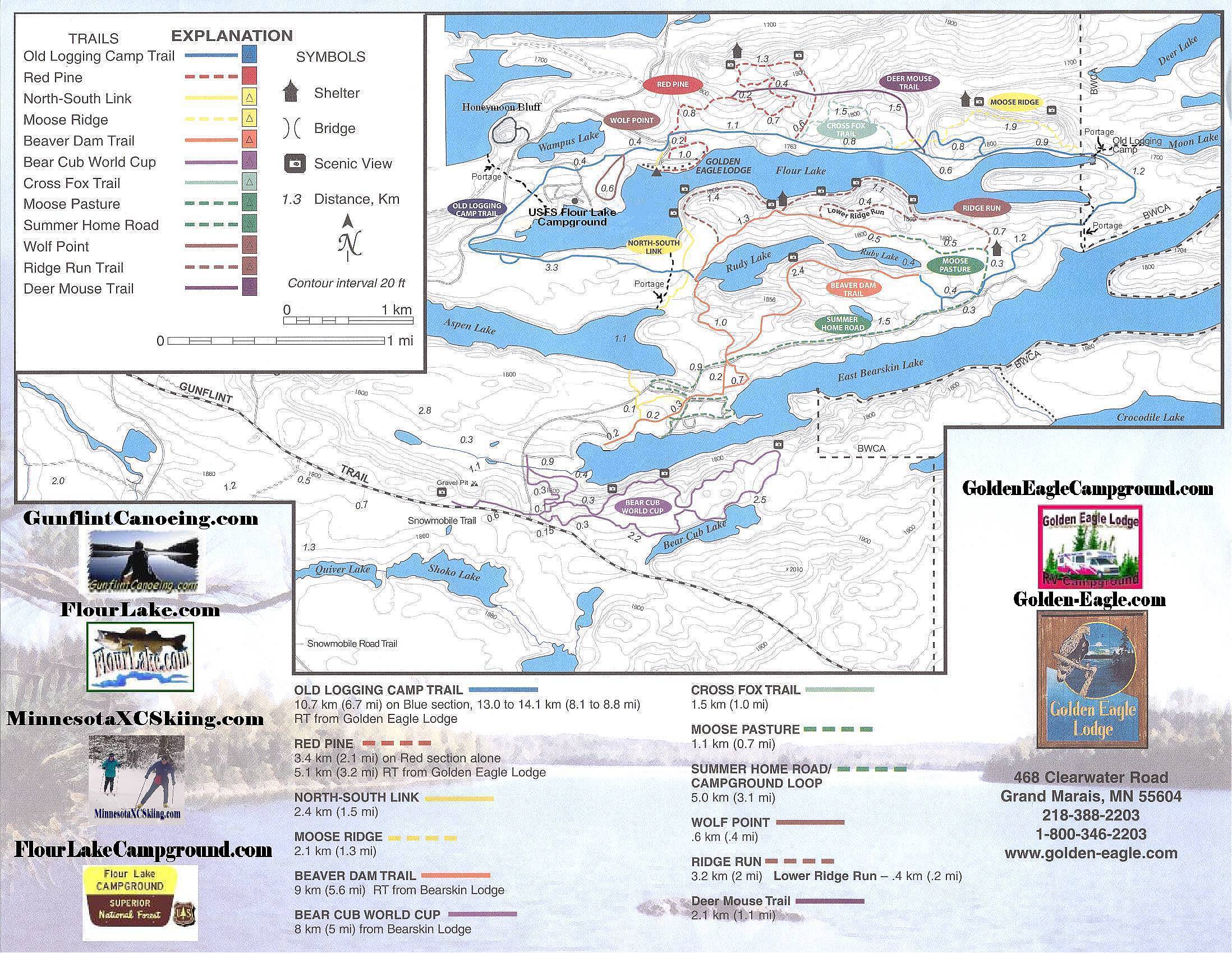 Golden Eagle Lodge Minnesota Resort Gunflint Trail Grand Marais Map