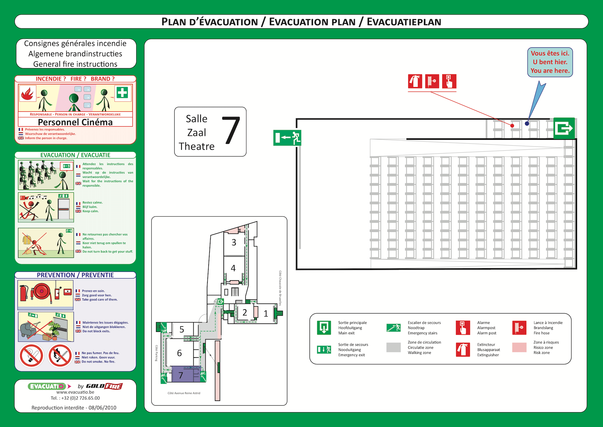 Evacuatio Exemples de plans d'évacuation