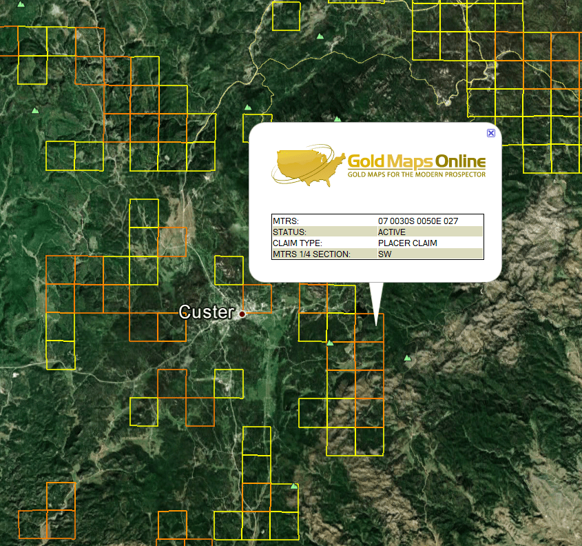 South Dakota Gold Maps Gold Claims