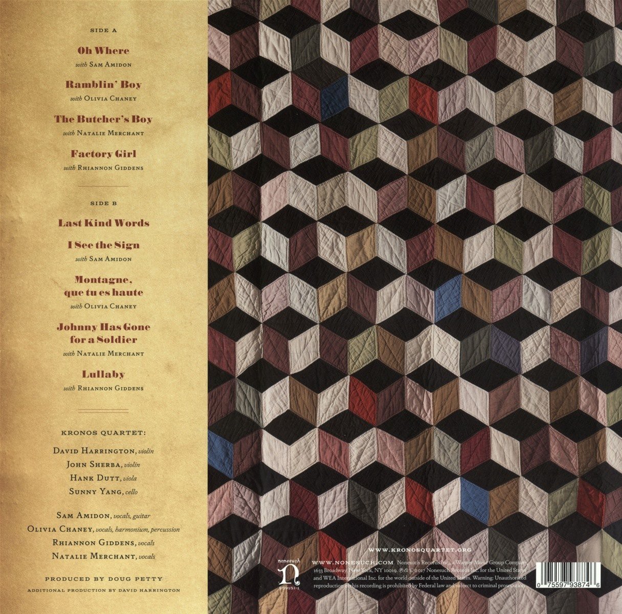 Kronos Quartet Folk Songs Plak « Gold Plak