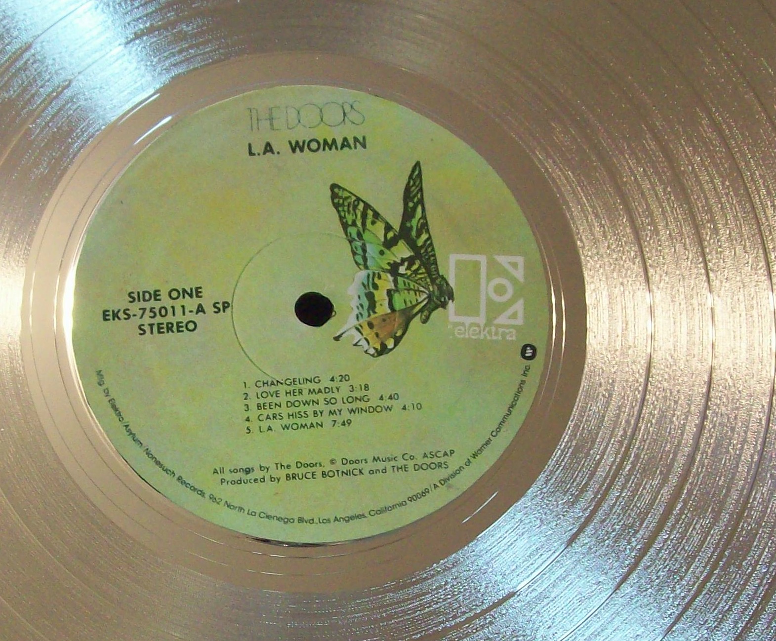 The Doors LA Woman Gold Record Album