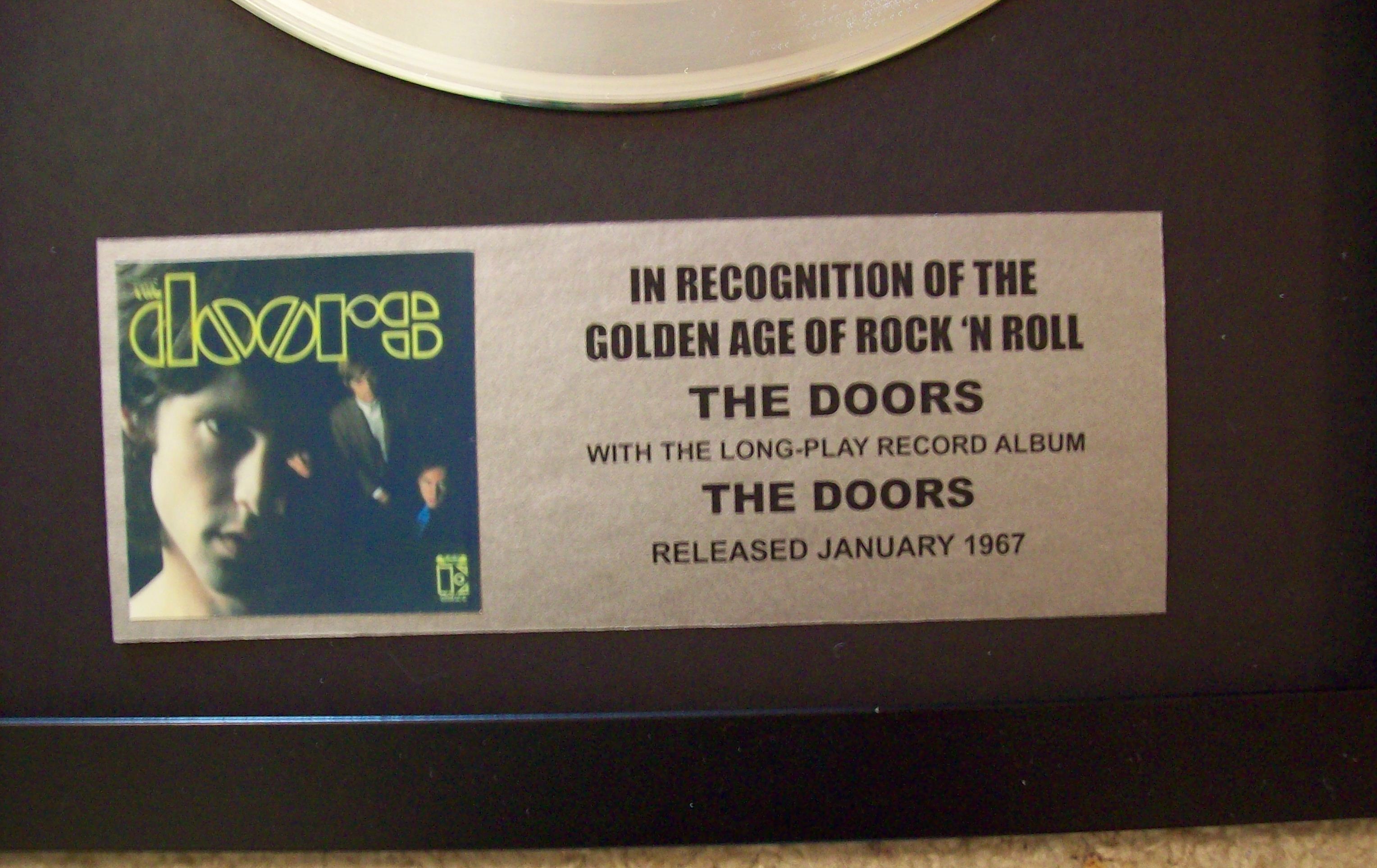 The Doors Platinum LP Record Album