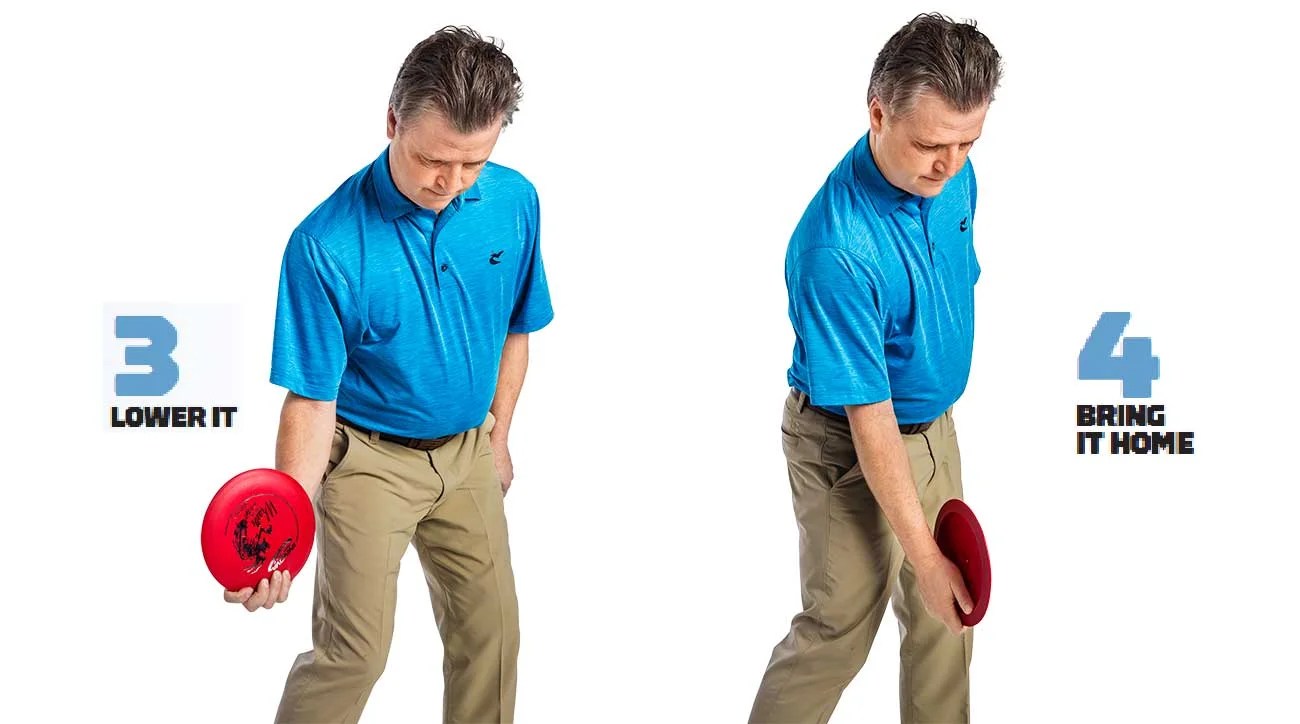 Use a Frisbee to hit longer drives