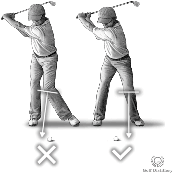 Move Left Knee Forward Illustrated Golf Swing Thought (Swing Key)