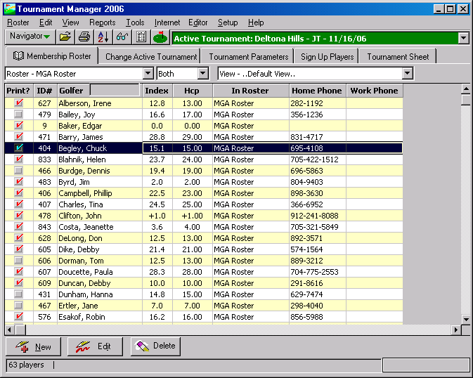 Golf Tournament Software