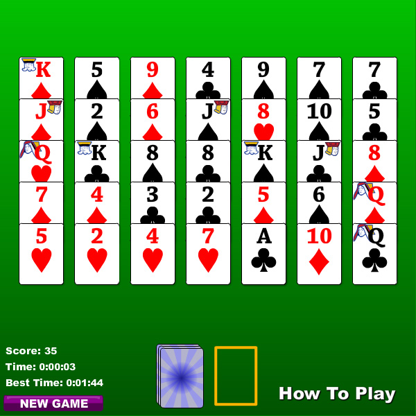 Golf Solitaire Instructions