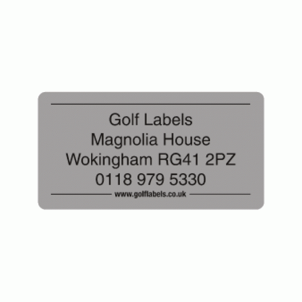 Golf Labels Silver