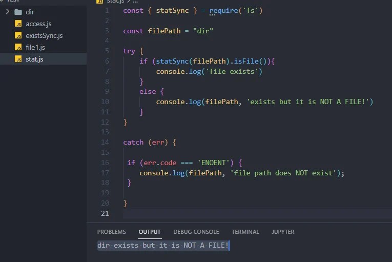 [SOLVED] Check if file or directory exists in Node.js GoLinuxCloud