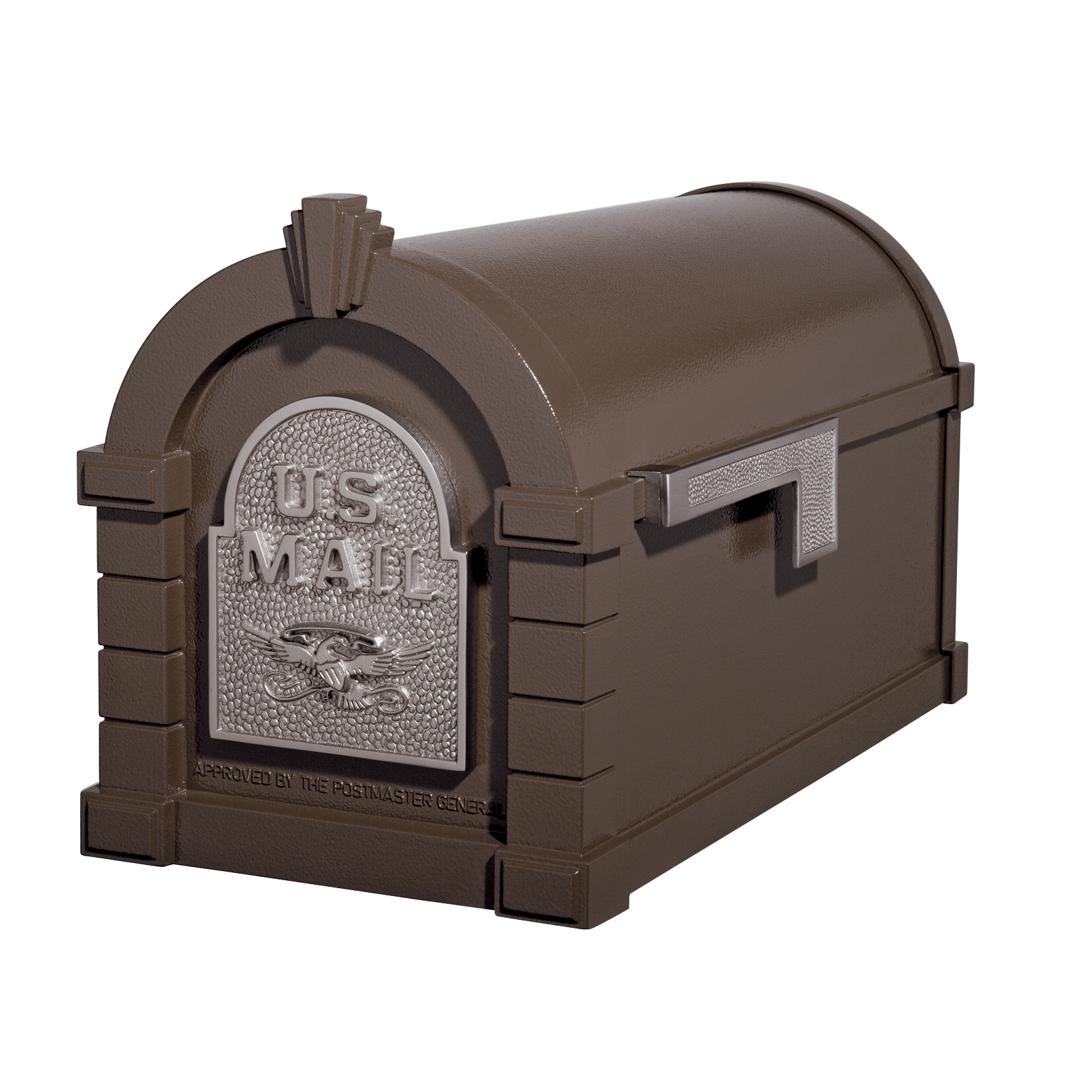 Gaines Eagle Keystone Mailboxes Bronze with Satin Nickel Go Mailboxes