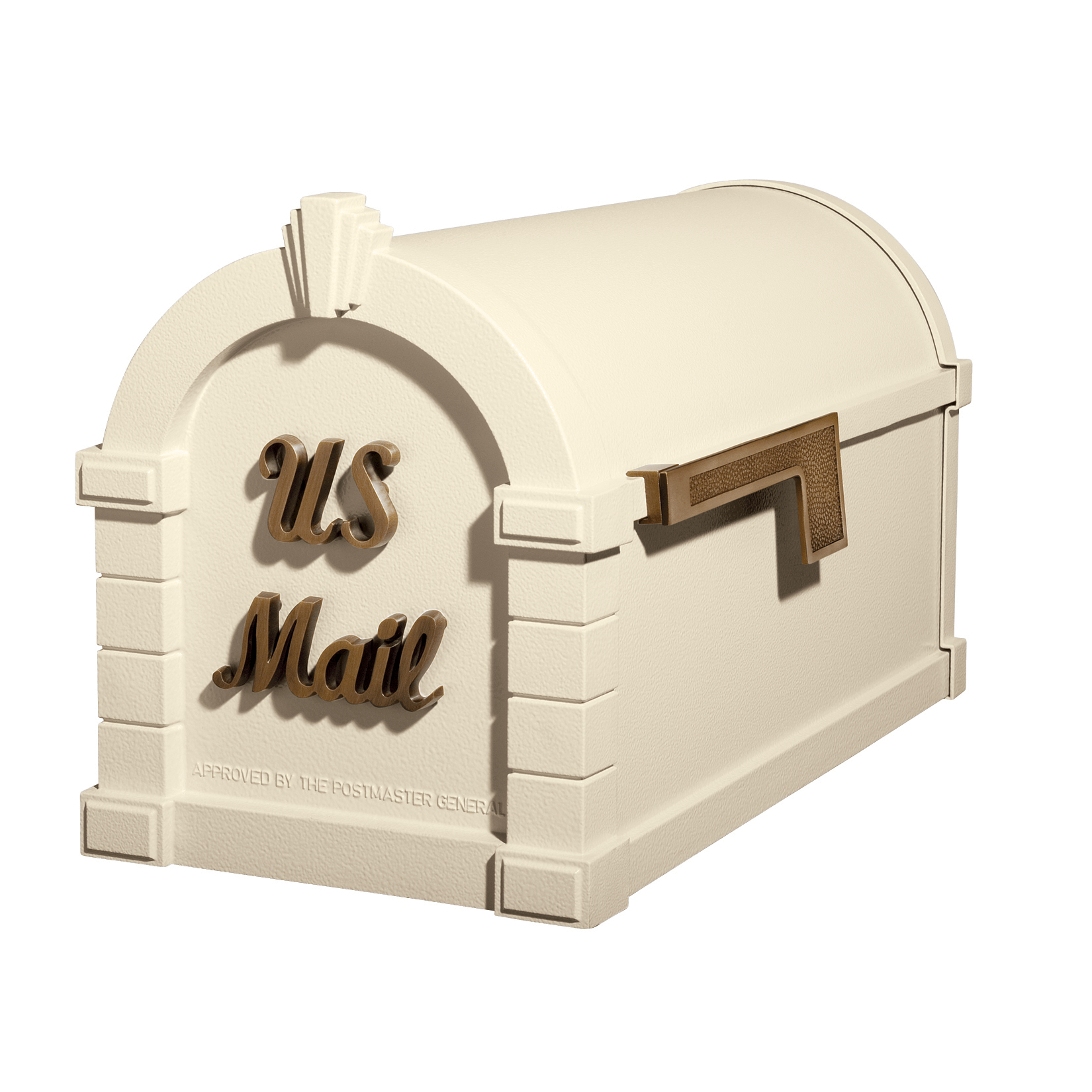 Gaines Signature Keystone MailboxesAlmond with Antique Bronze Go