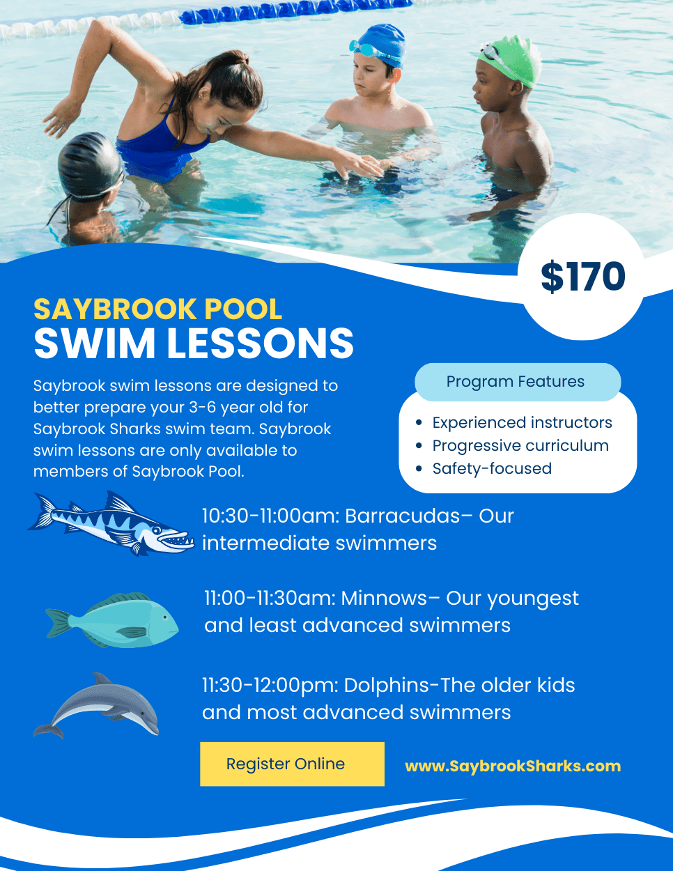 Saybrook Sharks Lessons