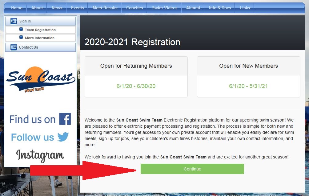 Current Family Reregister/Update TeamUnify Records
