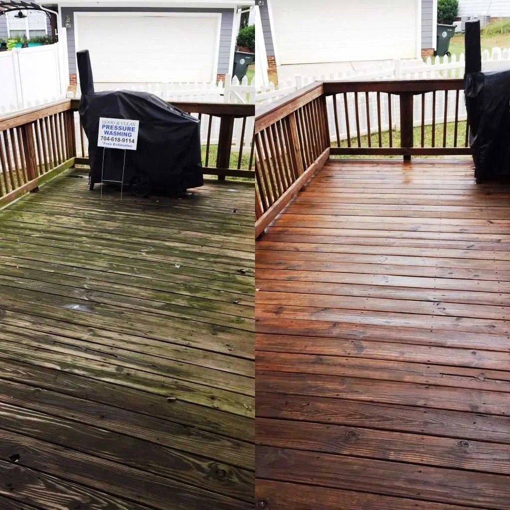 DeckStaining Good and Clean Pressure Washing