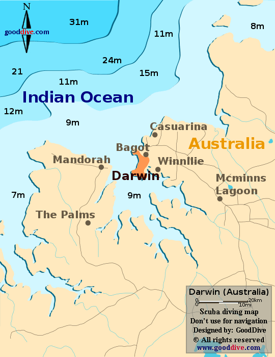 Darwin Map Australia Google Satellite Maps Maplandia.com