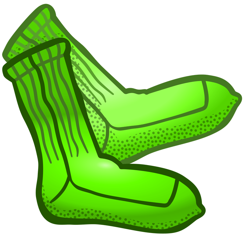 Green Socks Vector Clipart image Free stock photo Public Domain