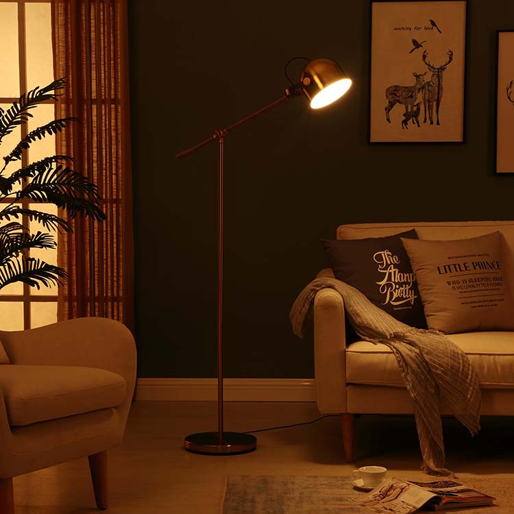 Led Floor Lamp,Task Floor Lamp,Antique Brass Standing Lamp Goodly