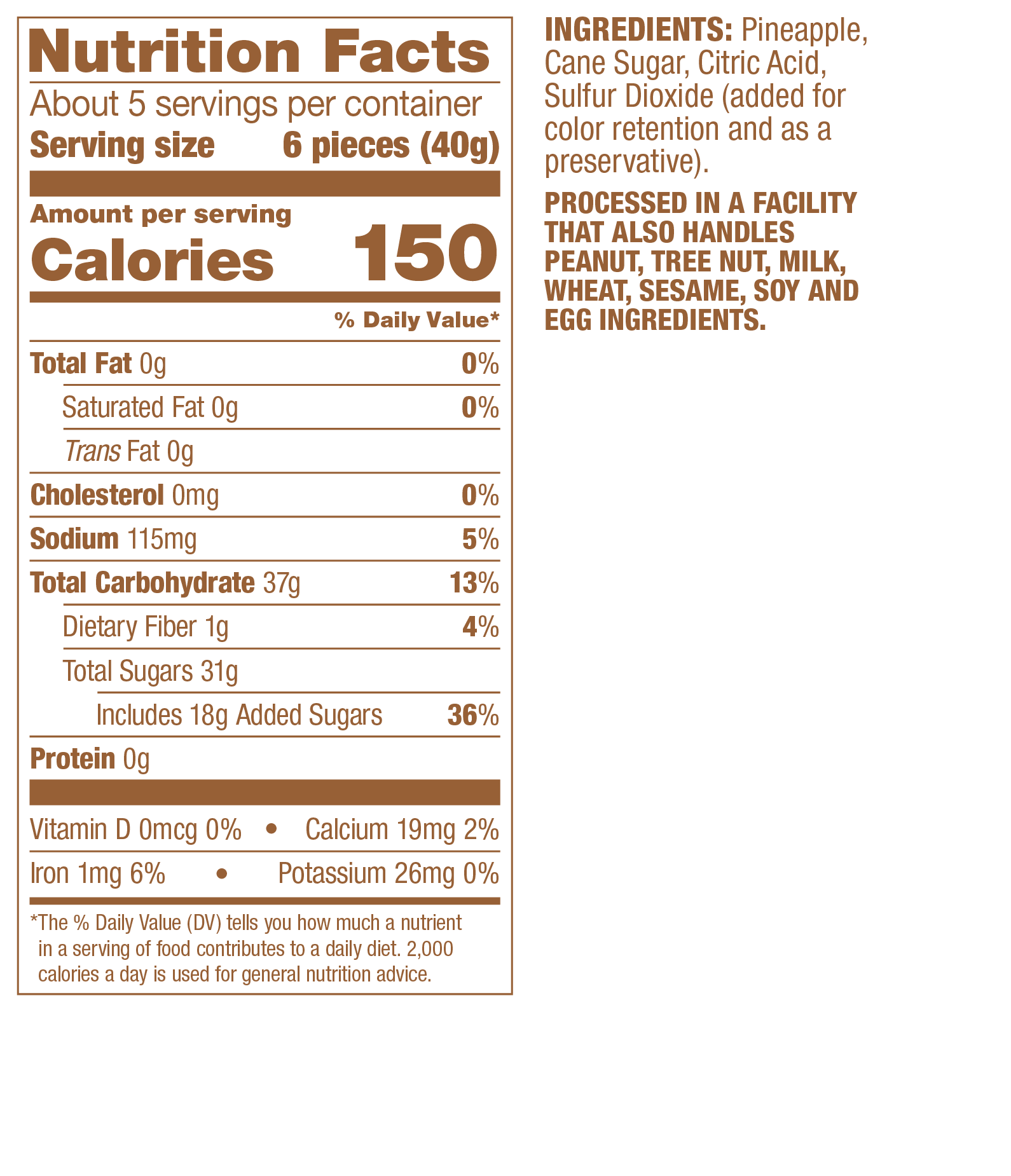 Good Sense Snacks Pineapple, Dried & Sweetened