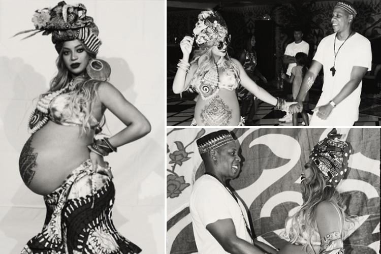 Beyonce shared private moments from her African themed baby shower