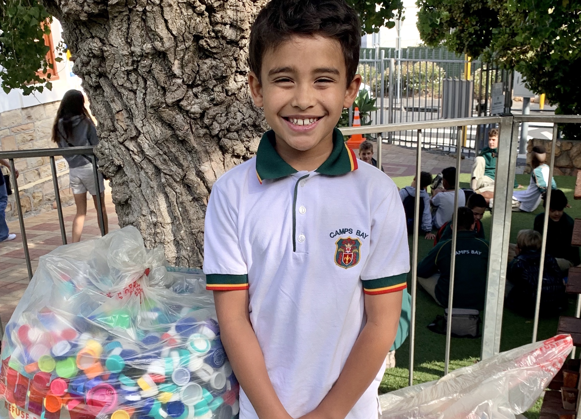 Young South African collects thousands of bottle caps to buy a wheelchair