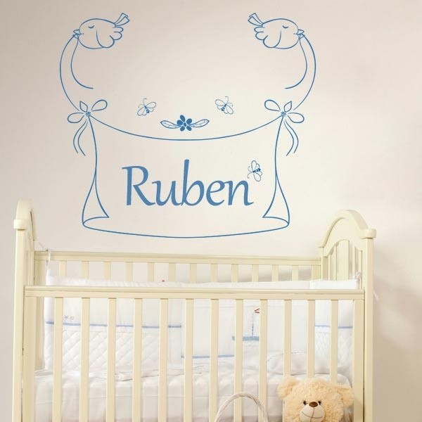 Text with Birds Wall Decal