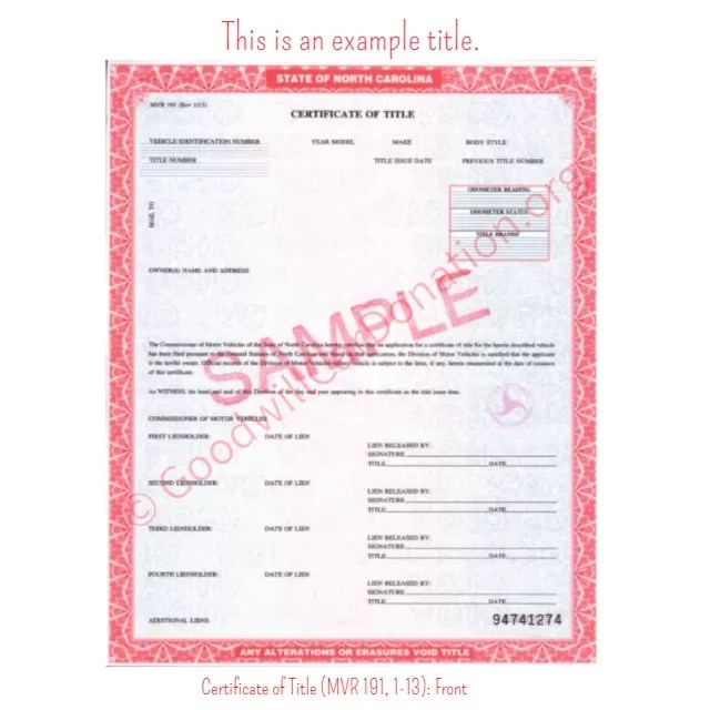 How to Sign Your North Carolina Titles Goodwill Car Donation