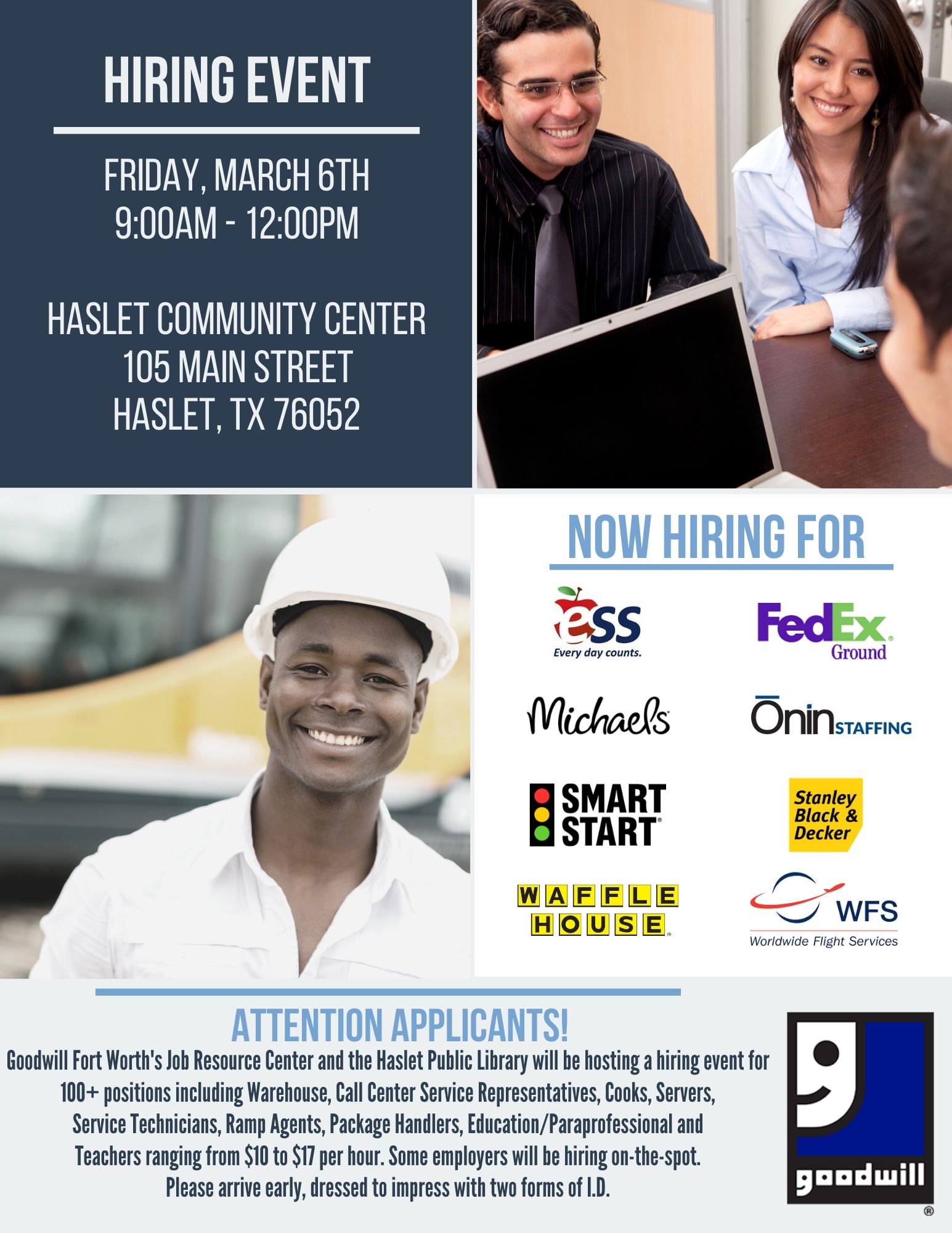 Haslet Community Center Job Fair (1) Goodwill North Central Texas