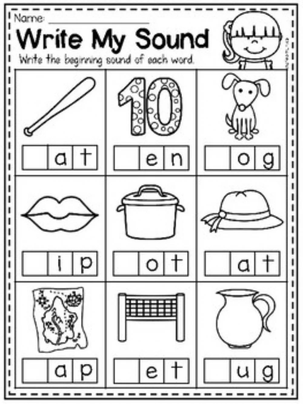 Printable Write The Beginning Sound Worksheets GoodWorksheets