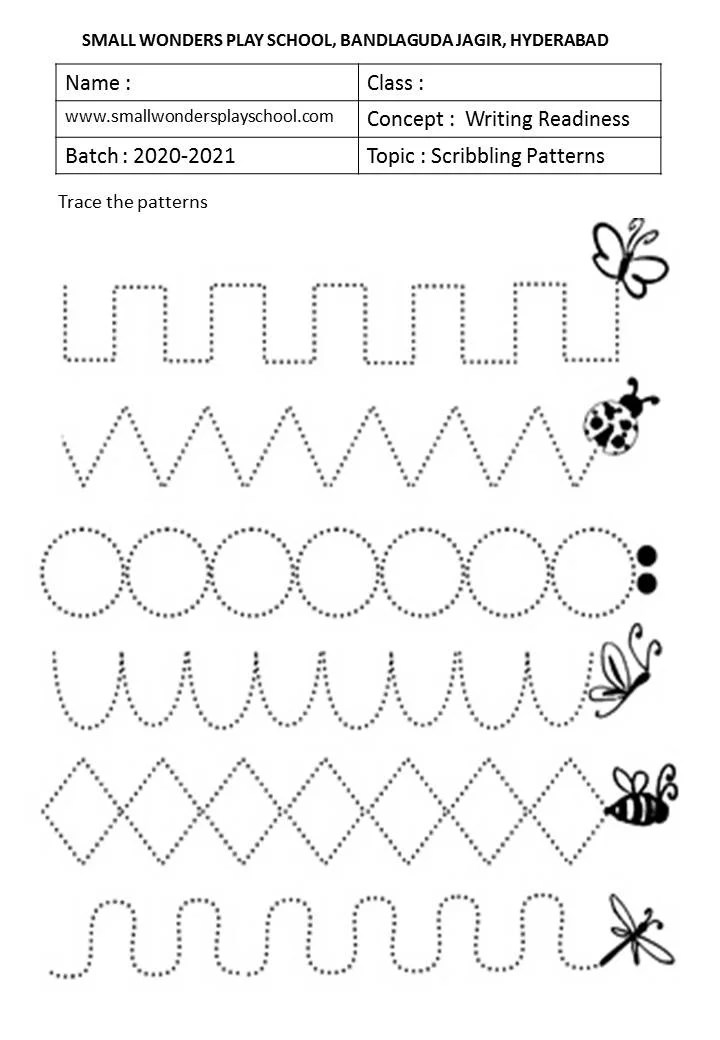 Printable Nursery Strokes Worksheets GoodWorksheets