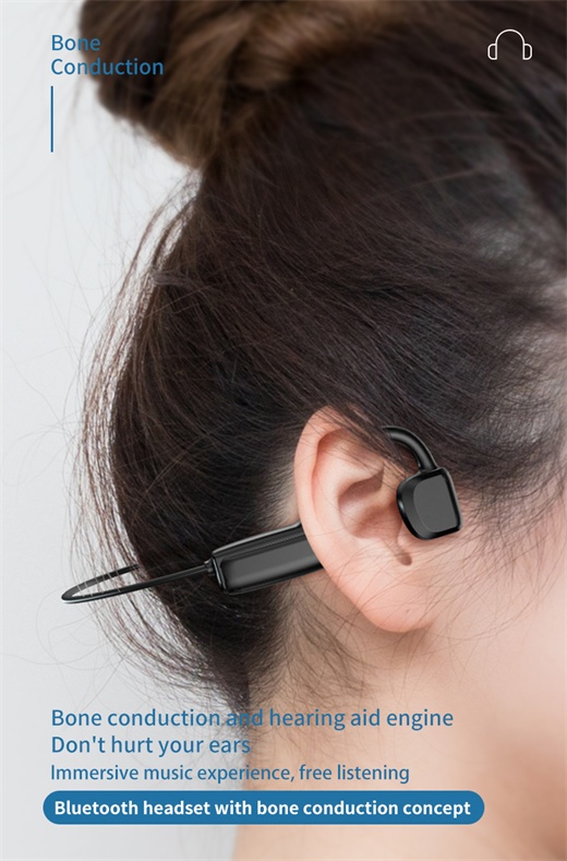 Open ear Bone Conduction Earphone With Mic wireless Earphone Headphone