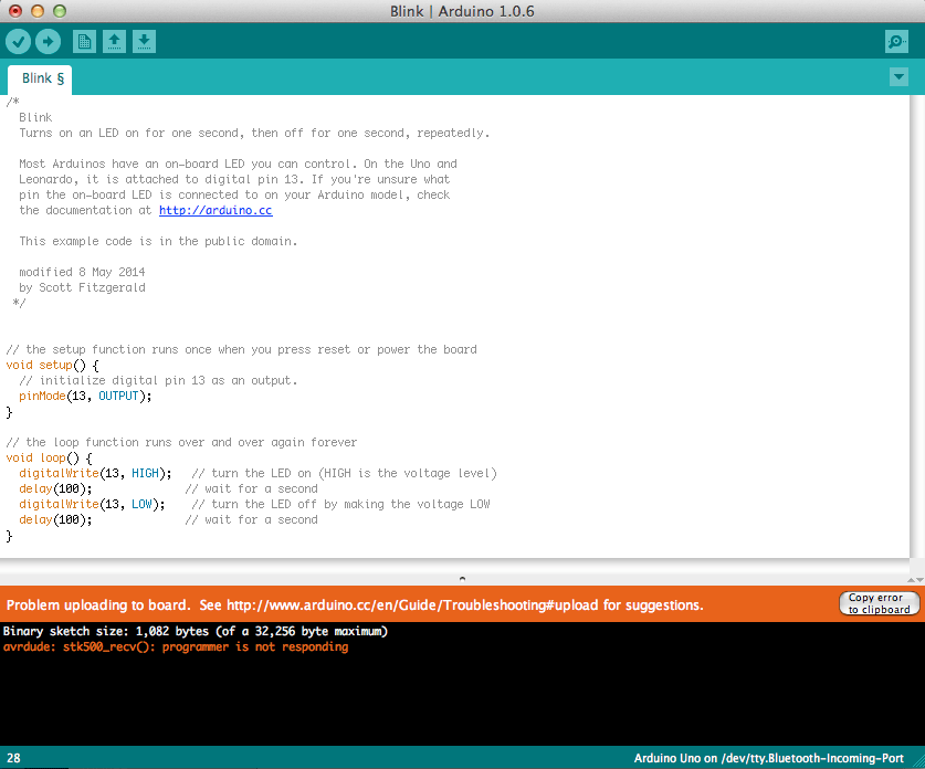 Arduino does not upload the program GoogleCraft