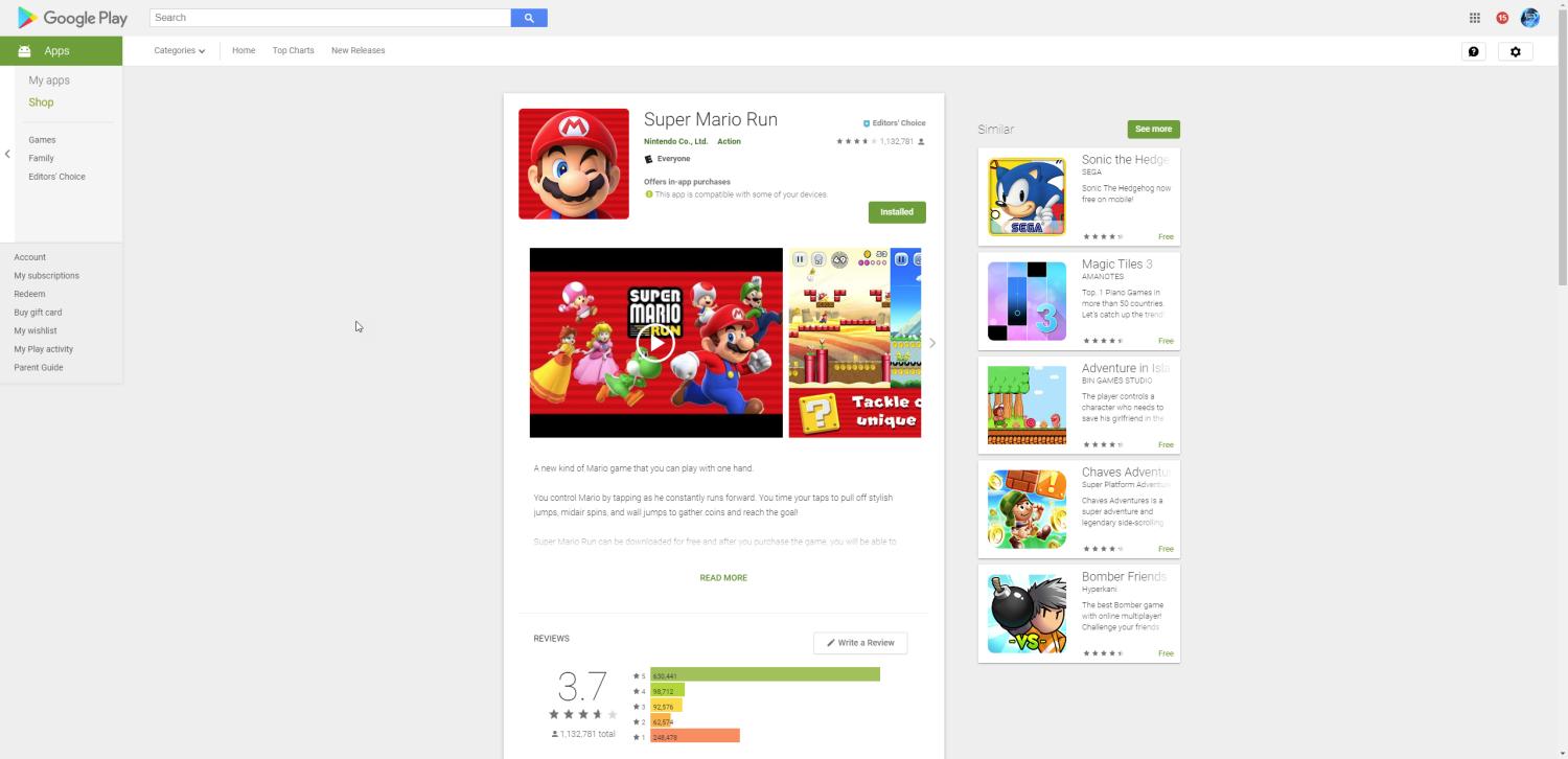 Google Play Store Das neue Design der WebOberfläche ist