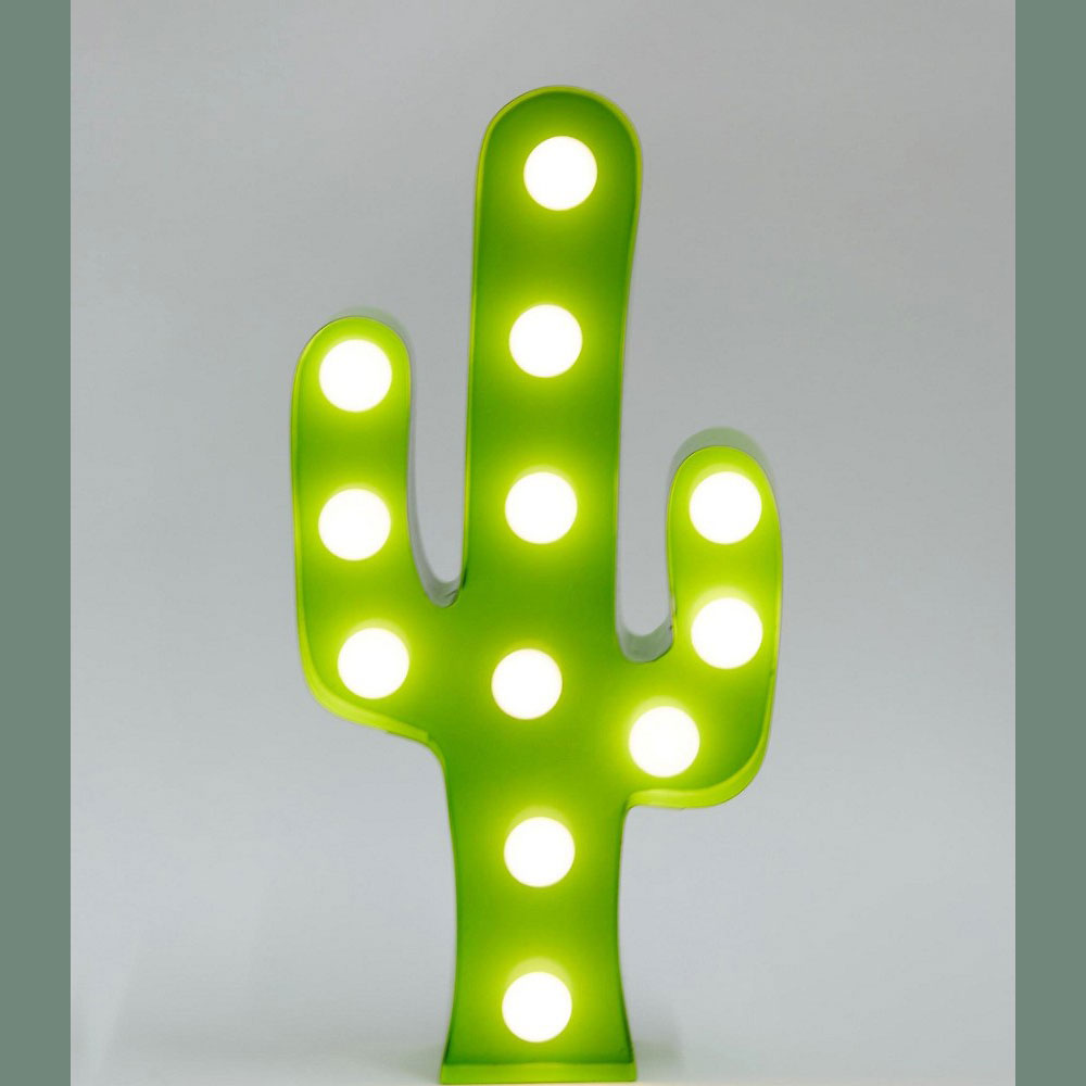 Lampada Cactus Circus Led Light a forma di Cactus in Metallo Verde