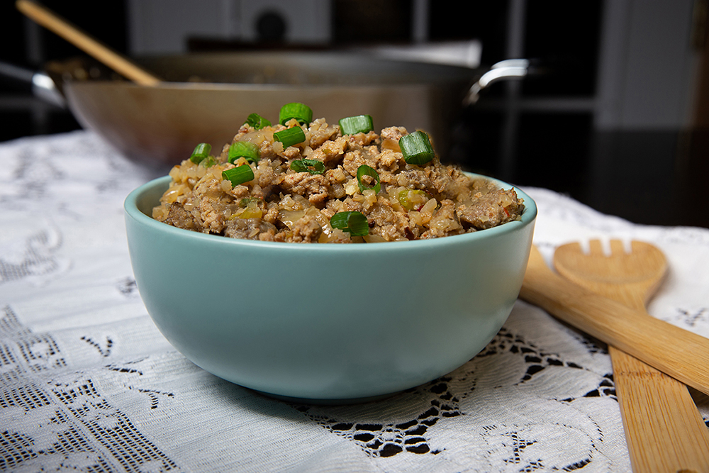 Cauliflower Dirty Rice Goolsby Sausage