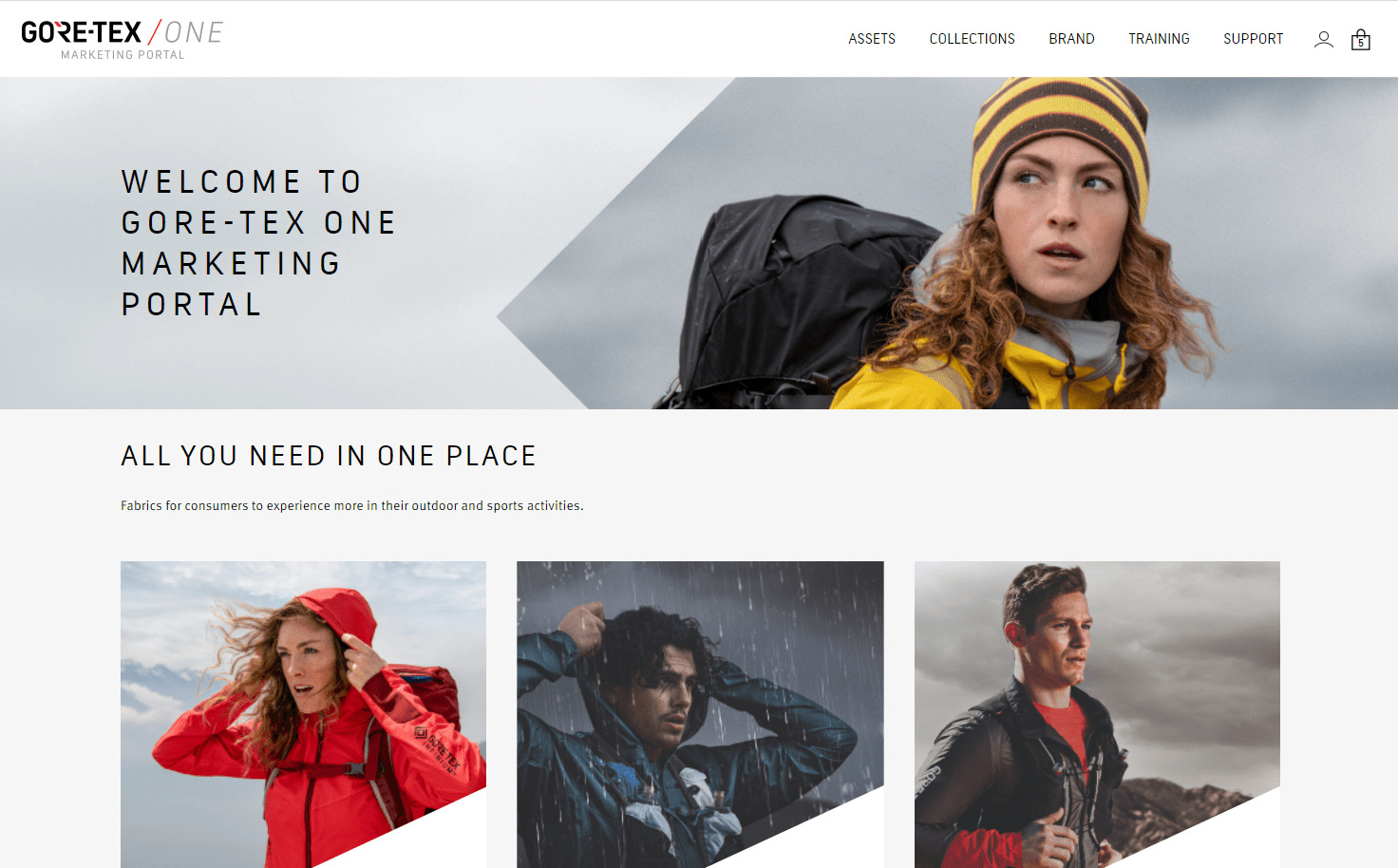 GORETEX ONE MARKETING PORTAL putting everything in one place GORE