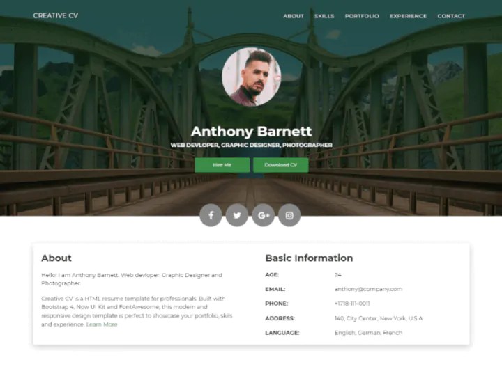 19 Free HTML Resume Templates to Help You Land The Job