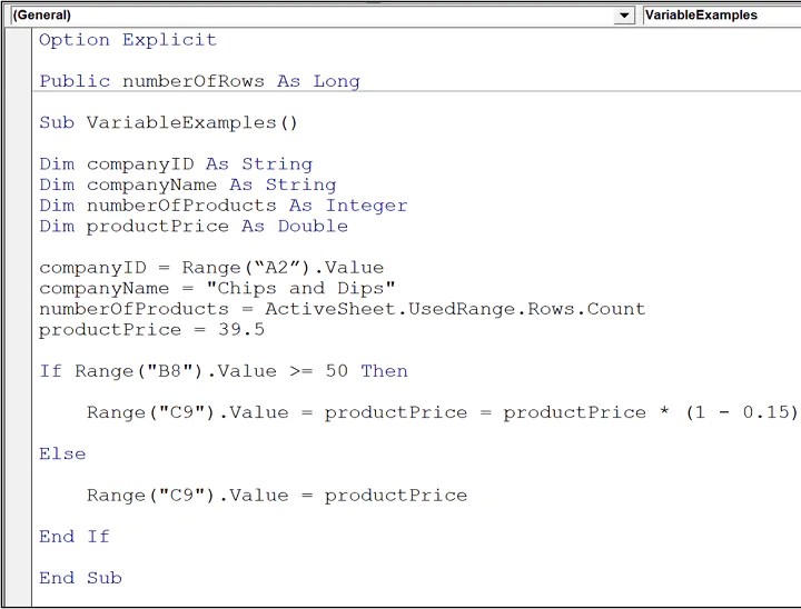 VBA Variable Types in Excel GoSkills
