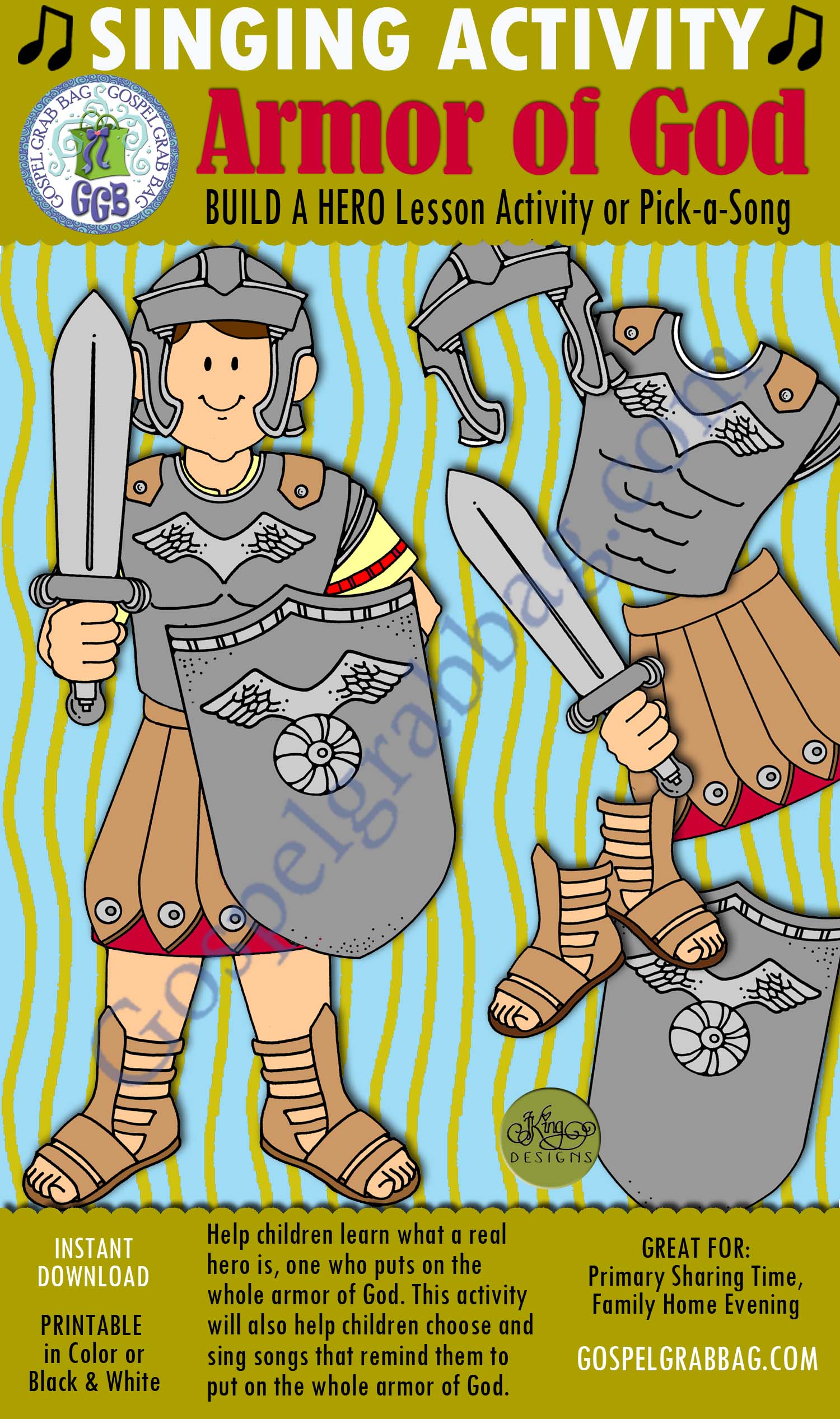 ARMOR OF GOD LDS Lesson Activities Primary Singing Time Song