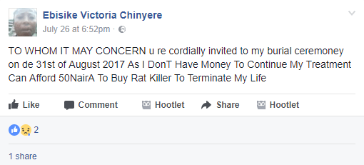 This Nigerian Lady Is Inviting Everyone To Her Burial Because She Doesn