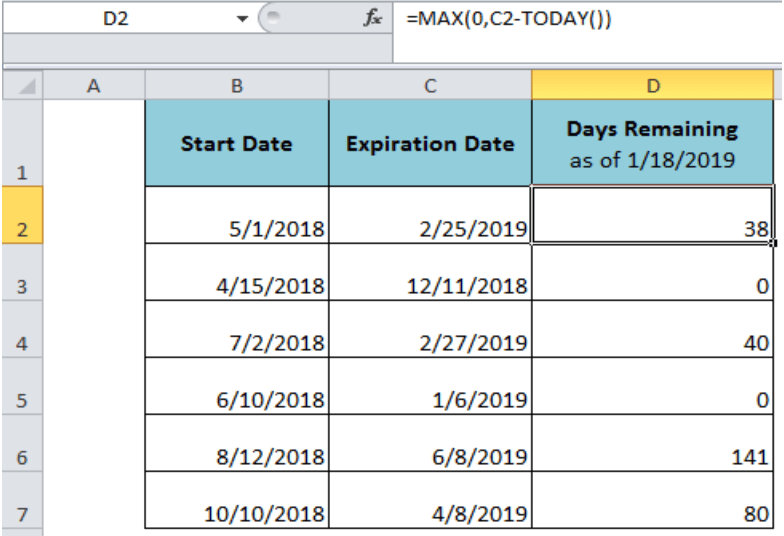 Tech004 Calculate Total Days Between Two Dates In Excel