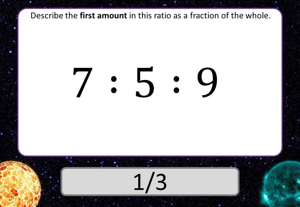 Converting Ratios to Fractions Go Teach Maths 1000s of free resources